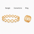 2-in-1 Convertible Glod Bangle Ring for Women | Bangle to Ring Jewellery