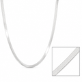 Silver herringbone chain necklace for women