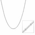 Silver link chain necklace with sleek box-style links