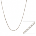 Silver rectangular link chain necklace with sleek linked design